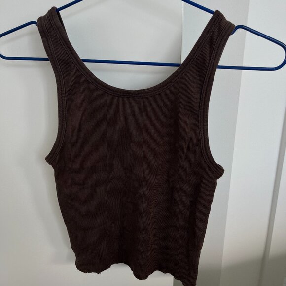 Aritzia Sunday Best Brown / Mocha Tank Top - Size Small - Picture 3 of 4